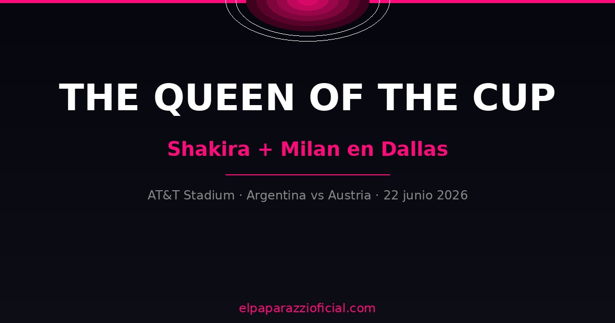Shakira con Milan y Sasha en el AT&T Stadium de Dallas