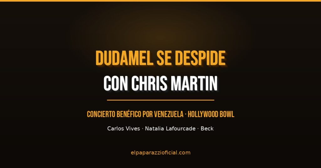 Dudamel se despide con Chris Martin en concierto benéfico por Venezuela